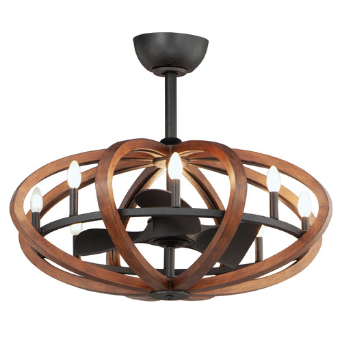 Maxim Lighting Maxim Lighting Bodega Bay Antique Pecan & Anthracite LED Ceiling Fan with Light 61004APAR