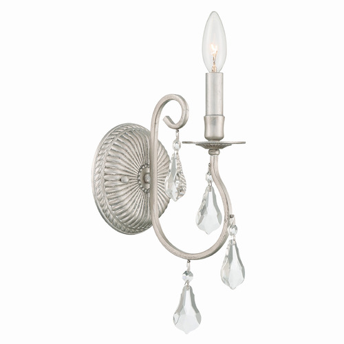 Crystorama Lighting Crystorama Lighting Ashton Olde Silver Sconce 5011-OS-CL-S