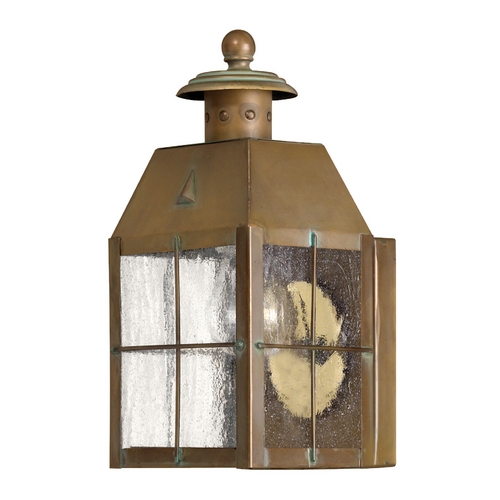 Hinkley Seeded Glass Outdoor Wall Light Brass by Hinkley Lighting 2376AS