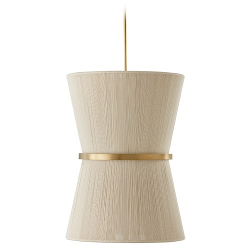 Capital Lighting Cecilia 20-Inch Wide Pendant in Patinaed Brass by HomePlace 541261NP