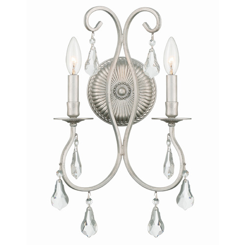 Crystorama Lighting Crystorama Lighting Ashton Olde Silver Sconce 5012-OS-CL-S