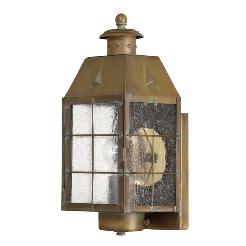 Hinkley Seeded Glass Outdoor Wall Light Brass by Hinkley Lighting 2370AS