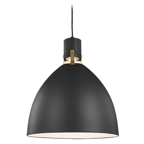 Visual Comfort Studio Collection Brynne Matte Black LED Barn Light by Visual Comfort Studio P1443MB-L1
