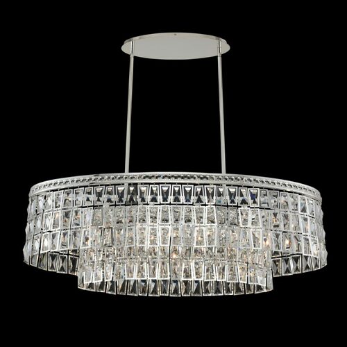 Allegri Lighting Kasturi 42-Inch Crystal Linear Light in Silver by Allegri Crystal 033260-014-FR001