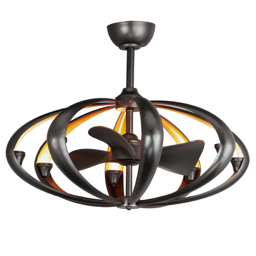 Maxim Lighting Maxim Lighting Ambience Bronze & Gold LED Ceiling Fan with Light 61009BZGLD