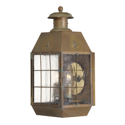 Hinkley Seeded Glass Outdoor Wall Light Brass by Hinkley Lighting 2374AS