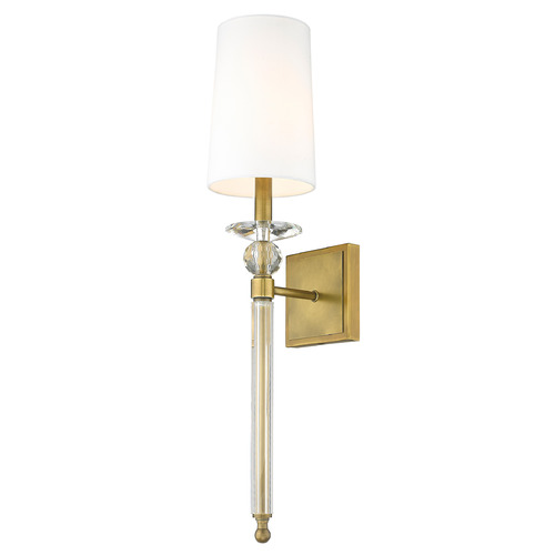 Z-Lite Ava Rubbed Brass Sconce by Z-Lite 804-1S-RB-WH