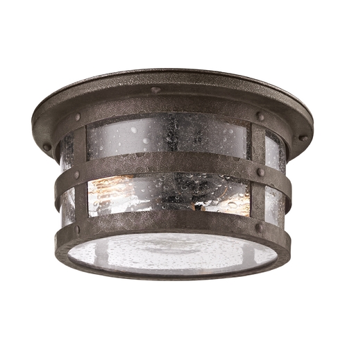 Troy Lighting Barbosa 15-Inch Outdoor Flush Mount in Barbosa Bronze by Troy Lighting C3310