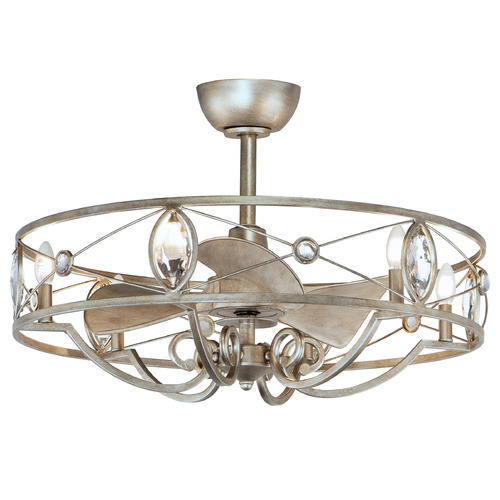 Maxim Lighting Maxim Lighting Solitaire Silver Mist LED Ceiling Fan with Light 61013SM