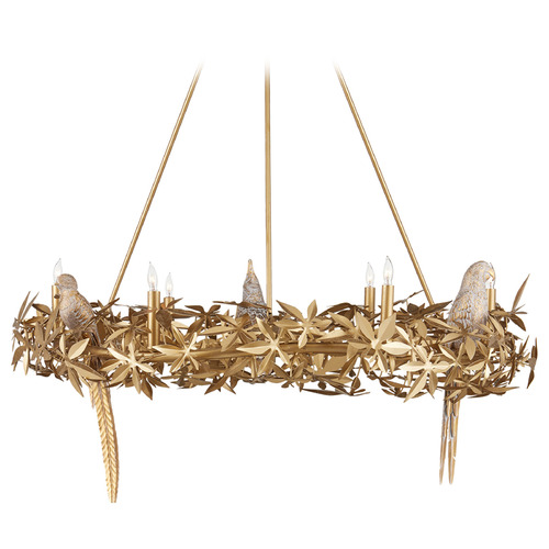 Currey and Company Lighting Currey and Company Aviary Swedish Gold Chandelier 9000-1320