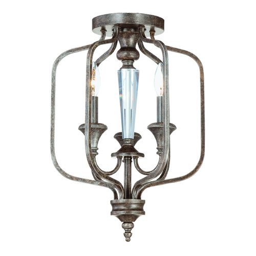 Craftmade Lighting Boulevard Mocha Bronze & Silver Accents Semi-Flush Mount by Craftmade Lighting 26723-MB