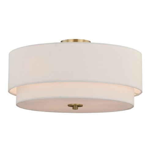 Vaxcel Lighting Burnaby Matte Brass Semi-Flush Mount by Vaxcel Lighting C0112