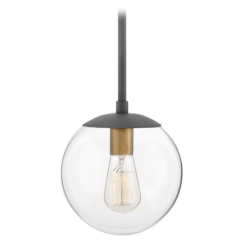 Hinkley Warby 10.75-Inch Pendant in Aged Zinc & Heritage Brass by Hinkley Lighting 3747DZ