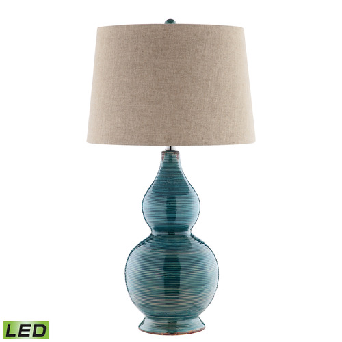 Elk Lighting Elk Lighting Lara Blue LED Table Lamp with Empire Shade 99784-LED