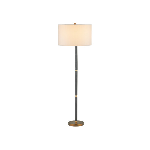 Currey and Company Lighting Gavin Floor Lamp in Matte Black & Brass by Currey & Company Lighting 8000-0181