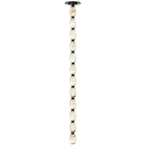 Visual Comfort Modern Collection Visual Comfort Modern Collection Collier Bronze LED Mini-Pendant Light with Oblong Shade SLPD55127ALBBZR