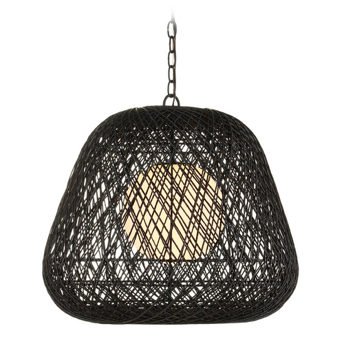 Currey and Company Lighting Currey and Company Osbert Black & Satin Black Pendant Light with Globe Shade 9000-1243