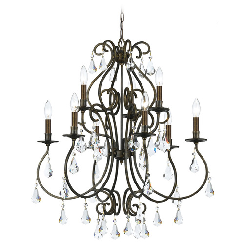Crystorama Lighting Crystorama Lighting Ashton English Bronze Crystal Chandelier 5019-EB-CL-S