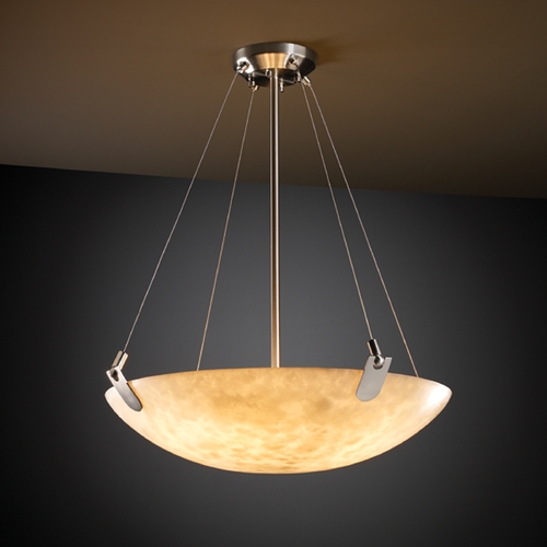 Justice Design Group Clouds Collection Pendant Light by Justice Design Group CLD-9622-35-NCKL