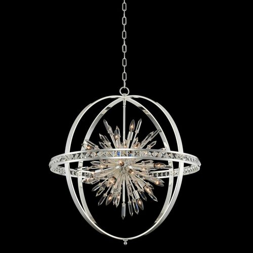 Allegri Lighting Angelo 36-Inch Pendant in Polished Silver by Allegri Crystal 033652-014-FR001