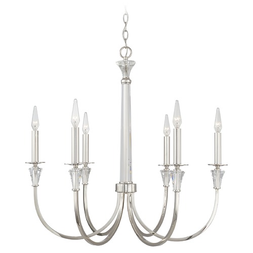 Capital Lighting Laurent 30-Inch Chandelier in Polished Nickel by HomePlace by Capital Lighting 441861PN