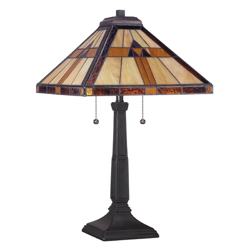 Quoizel Lighting Bryant Table Lamp with Multi-Color Glass by Quoizel Lighting TF1427T
