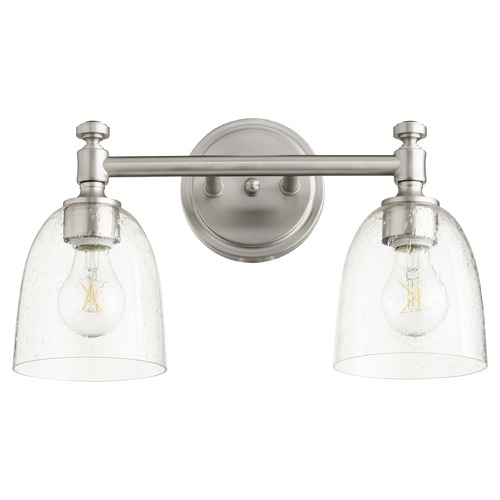 Quorum Lighting Rossington Satin Nickel Bathroom Light by Quorum Lighting 5122-2-265