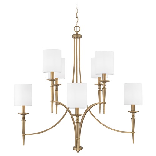 Capital Lighting Abbie 36.50-Inch Chandelier in Aged Brass by HomePlace by Capital Lighting 442681AD-701
