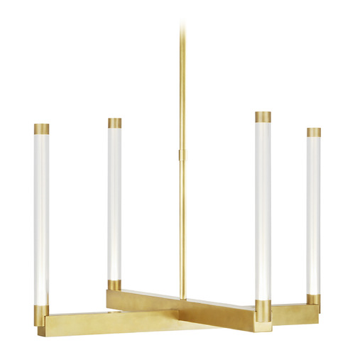 Visual Comfort Modern Collection Kelly Wearstler Phobos 24-Inch 277V LED Chandelier in Brass by Visual Comfort Modern 700PHB24NB-LED927-277