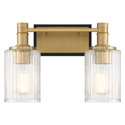 Savoy House Savoy House Lighting Concord Matte Black with Warm Brass Bathroom Light 8-1102-2-143