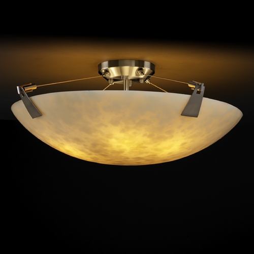 Justice Design Group Clouds Collection Semi-Flush Mount by Justice Design Group CLD-9632-35-NCKL