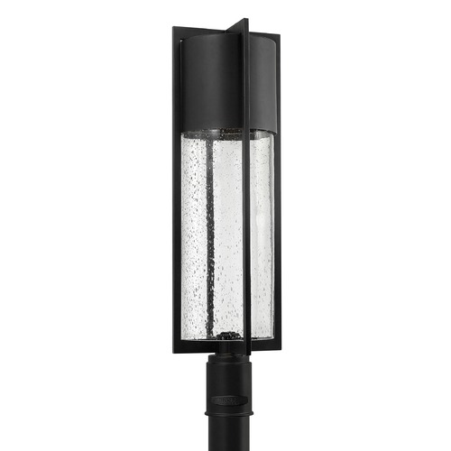 Hinkley Seeded Glass LED Post Light Black by Hinkley Lighting 1321BK-LED