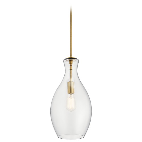 Kichler Lighting Everly 17.75-Inch High Natural Brass Pendant by Kichler Lighting 42047NBR