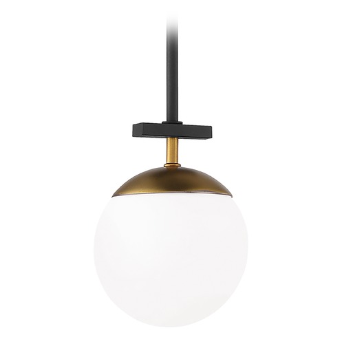 George Kovacs Lighting Alluria Mini Pendant in Weathered Black & Autumn Gold by George Kovacs P351-618