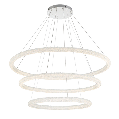 Eurofase Lighting Sassi 3-Tier 60-Inch LED Chandelier in Chrome by Eurofase Lighting 43927-012