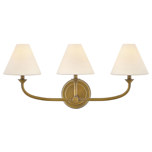 Hinkley Greta Heritage Brass LED Bathroom Light by Hinkley Lighting 52493HB-OP