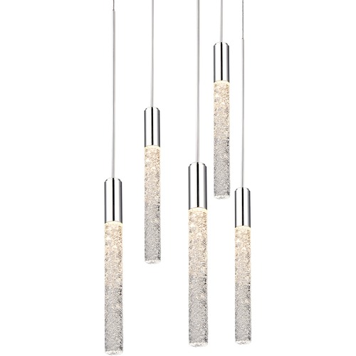 Modern Forms by WAC Lighting Magic 5-Light LED Chandelier in Polished Nickel by Modern Forms PD-35605-PN