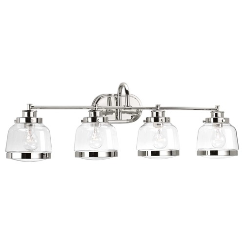 Progress Lighting Judson Polished Nickel 4-Light Bathroom Light by Progress Lighting P300083-104
