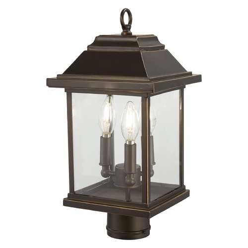Minka Lavery Mariner's Pointe Oil Rubbed Bronze with Gold Highlights Post Light by Minka Lavery 72636-143C
