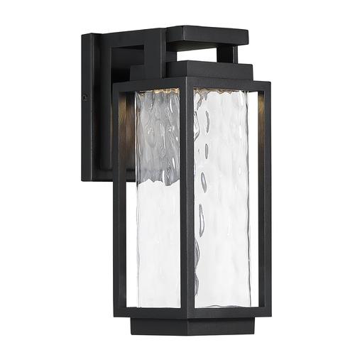 Modern Forms by WAC Lighting Two If By Sea 12-Inch LED Outdoor Wall Light in Black by Modern Forms WS-W41912-BK