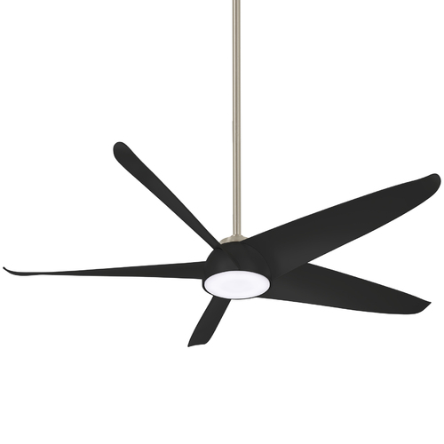 Minka Aire Ellipse 60-Inch LED Smart Fan in Brushed Nickel by Minka Aire F771L-BN/CL