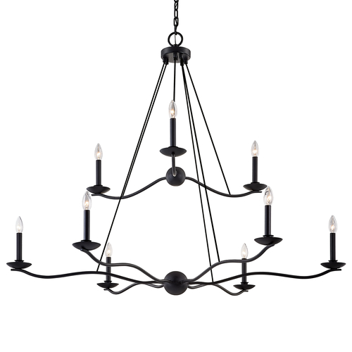 Troy Lighting Sawyer 2-Tier Chandelier in Forged Iron by Troy Lighting F6309-FOR