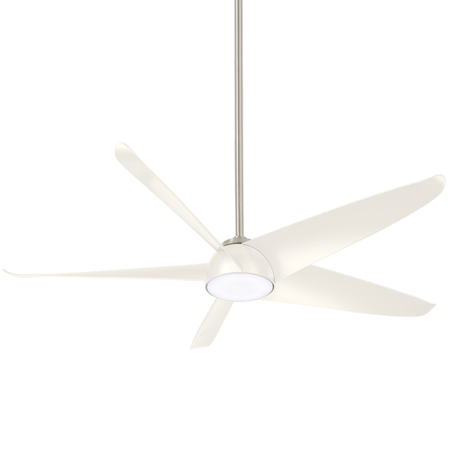 Minka Aire Ellipse 60-Inch LED Smart Fan in Brushed Nickel by Minka Aire F771L-BN/WH