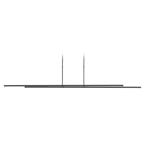Visual Comfort Modern Collection Stagger 84-Inch 2-Light 277V LED Linear Light in Black by Visual Comfort Modern 700LSSTG284B-LED927-277
