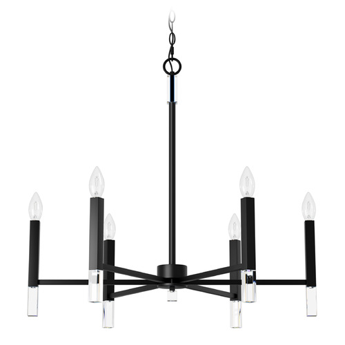 Hunter Fan Company Hunter Fan Company Sunjai Matte Black Chandelier 45231