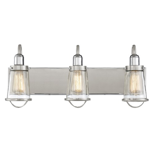 Savoy House Nickel Bathroom Light Lansing Collection by Savoy House 8-1780-3-111