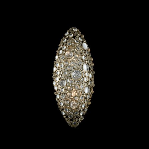 Allegri Lighting Ciottolo 8-Inch Sconce in Brushed Champagne Gold by Allegri Crystal 034221-038-FR001