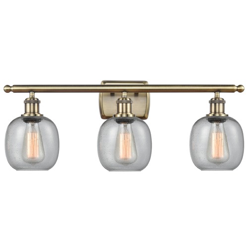 Innovations Lighting Belfast Antique Brass Bathroom Light by Innovations Lighting 516-3W-AB-G104
