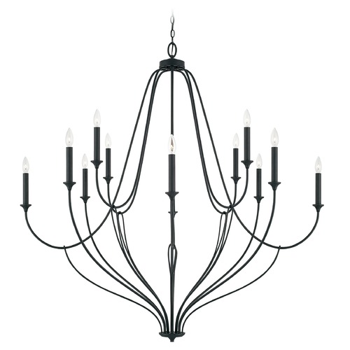 Capital Lighting Bentley 52-Inch Wide Chandelier in Black Iron by HomePlace by Capital Lighting 441601BI
