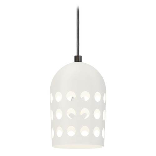 Maxim Lighting Maxim Lighting Dottie Black Mini-Pendant Light with Bowl / Dome Shade 21242WTBK